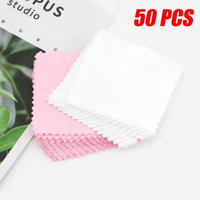 50 chiffons de nettoyage pour bijoux en argent, outil anti-ternissement