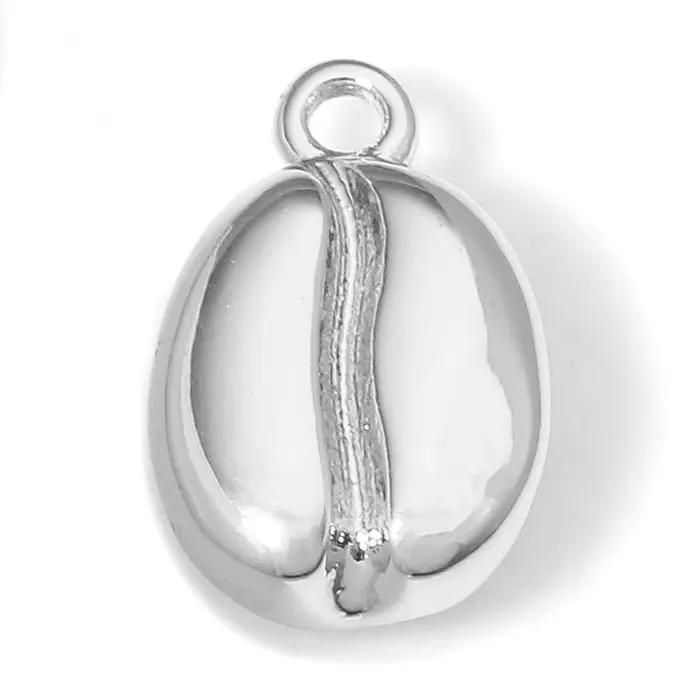 Breloques en forme de grain de café en laiton plaqué or, pendentifs de Style alimentaire 3D pour collier à faire soi-même, résultats de fabrication de bijoux, 11.5x7mm, 2 pièces