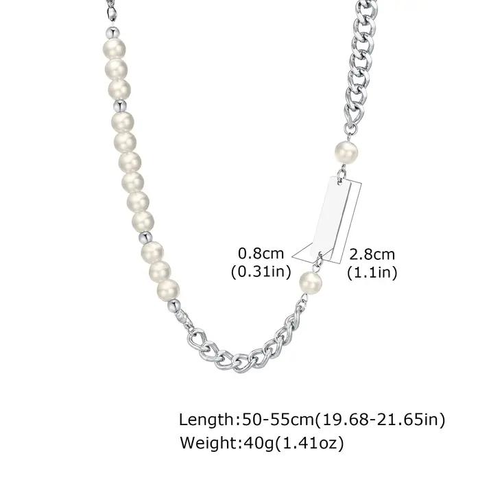 Collier à maillons gourmette Hip Hop pour hommes et garçons