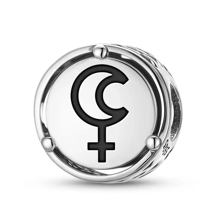 Breloque symbole en argent Sterling 925 pour astrologie Lilith, adaptée au Bracelet Original, access