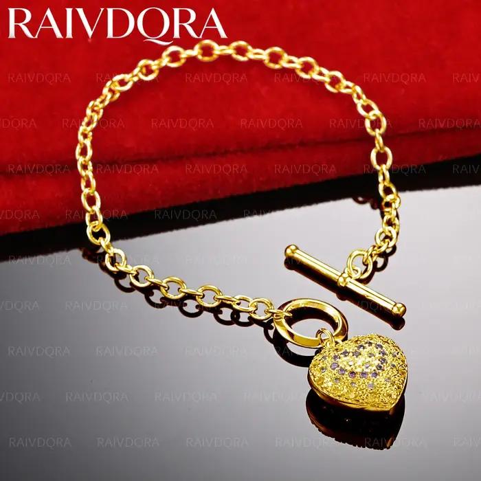Bracelets plaqués or 18 carats pour femmes et hommes, breloques tendance, cadeaux d'anniversaire, bi