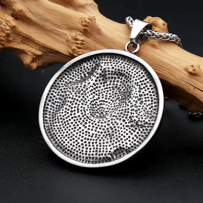 Collier rétro en acier inoxydable avec motif tribal maya et calendrier aztèque pour homme et femme occasions spéciales anniversaire mariage et fêtes