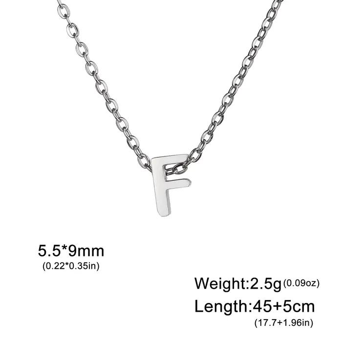 Collier avec nom initial A-Z 26 lettres