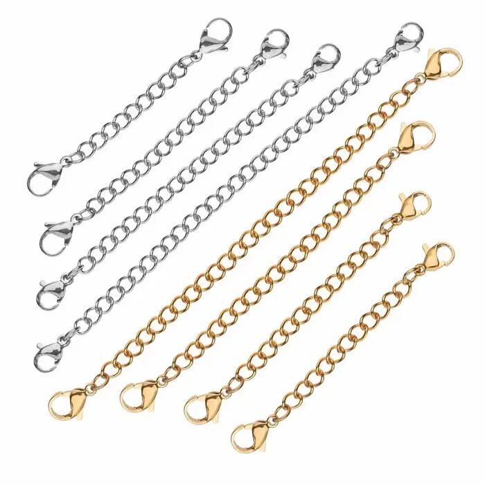 20 pièces d'extension de collier de Bracelet en acier inoxydable 316L chaînes