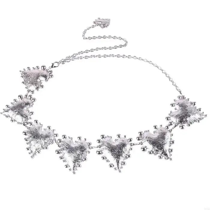 Ceinture chaîne bijoux taille avec Accent cœur, conception en métal réglable pour l'accent taille robe le