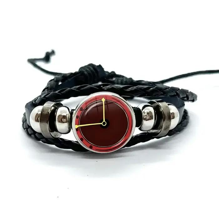 Bracelets en cuir Game Limbus Company, bracelets tressés multicouches, bracelets anime, bijoux faits