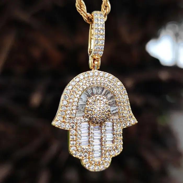 Collier Hip Hop Bling Iced Out pour hommes et femmes