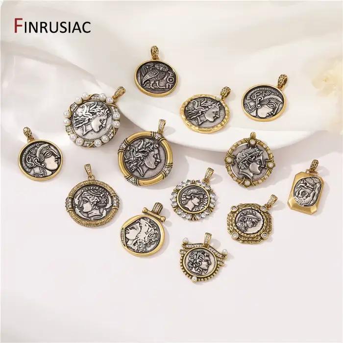 Breloques en bronze antique pour la déesse 202 éna, pendentif pour collier à faire soi-même, accessoire de bijoux, fourniture exécutive, haute qualité, or plaqué 14K, cuivre de haute qualité, variété de couleurs, pour occasions spéciales et cadeaux personnalisés
