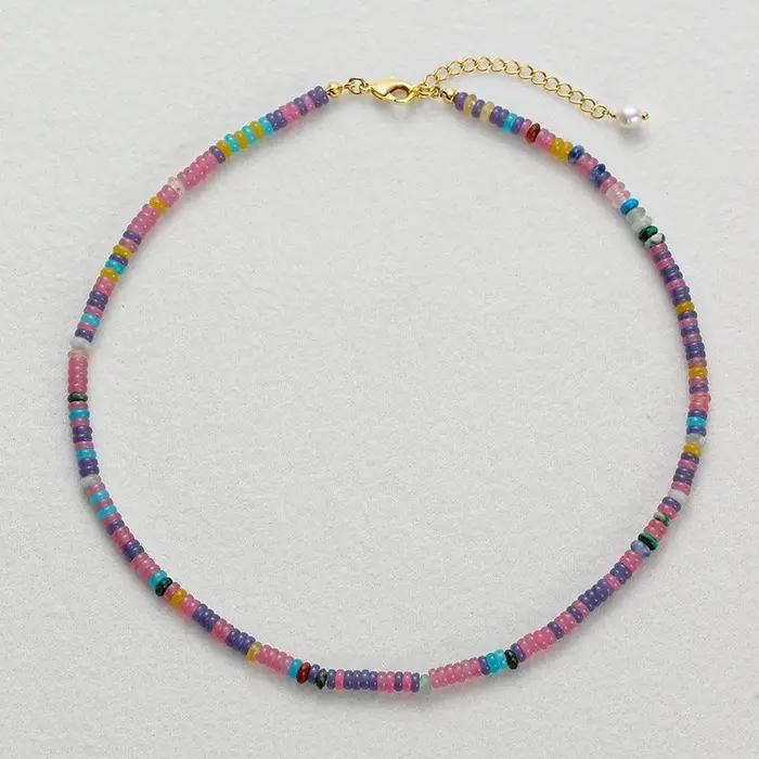 Nouveau Collier Frisbee en Pierre