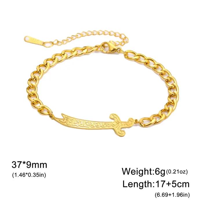 Bracelet Épée Zulfiqar Imam Ali EUEAVAN en Acier Inoxydable