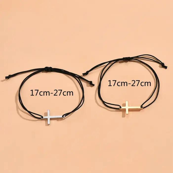 Bracelet croisé 2 pièces/paire pour hommes et femmes