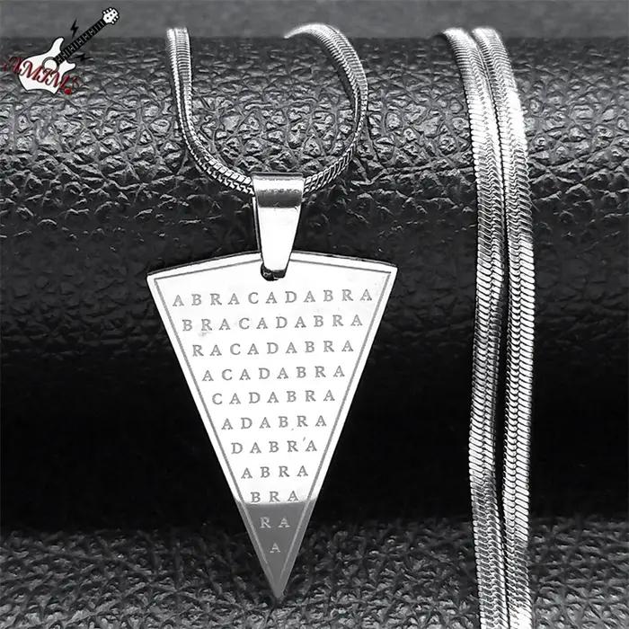 Collier de sorcière en acier inoxydable pour hommes et femmes