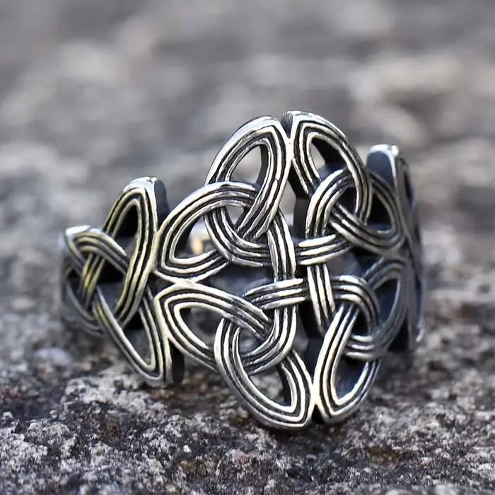 Bague Totem Vintage à nœud celtique pour hommes
