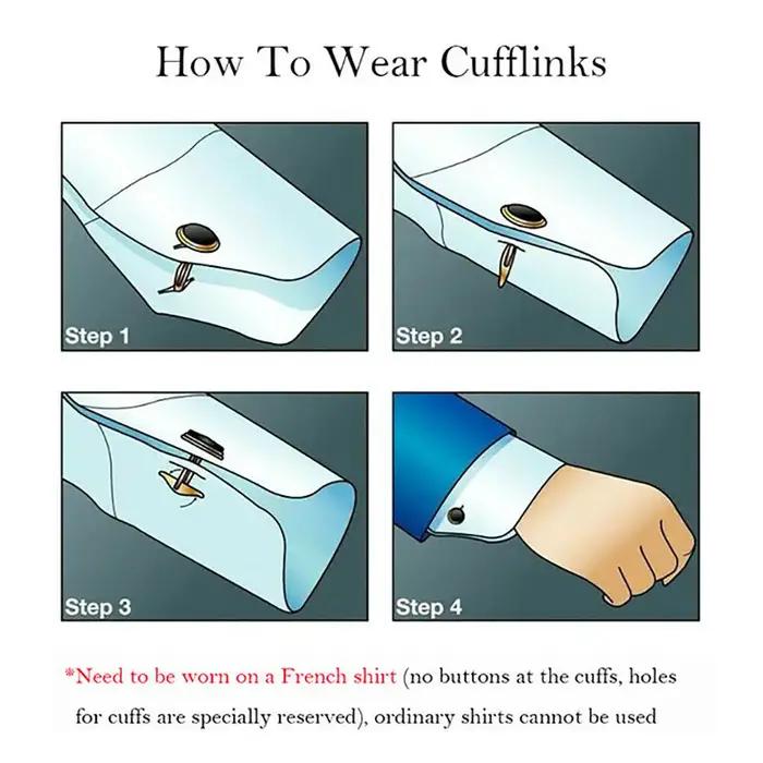 Boutons de manchette avec nom personnalisé pour hommes