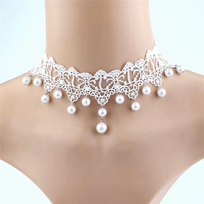 Collier ras du cou avec sangle en dentelle douce, pendentif croix creuse Cool pour femmes et filles, chaîne de clavicule, bijoux cadeau de fête