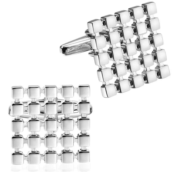 HAWSON – ensemble de boutons de manchette carrés en métal pour hommes