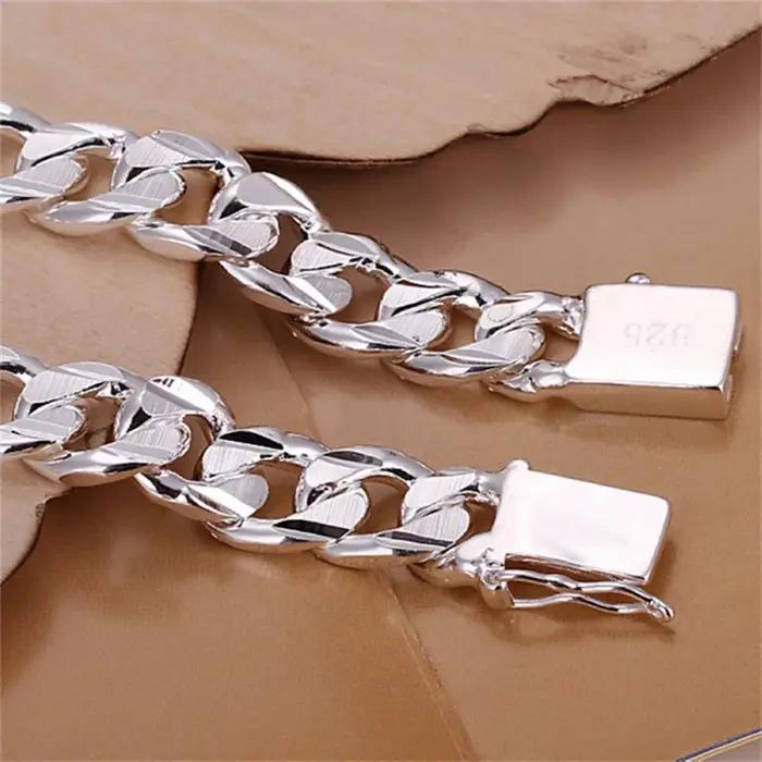 Bracelet en argent sterling 925 pour hommes et femmes