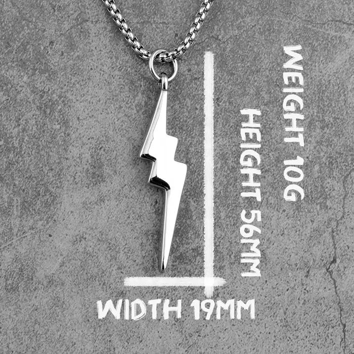 Lightning Thunder – collier Long pour hommes