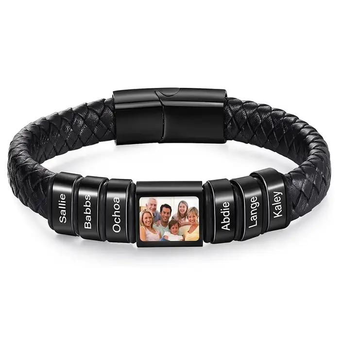 Bracelet photo personnalisé pour hommes
