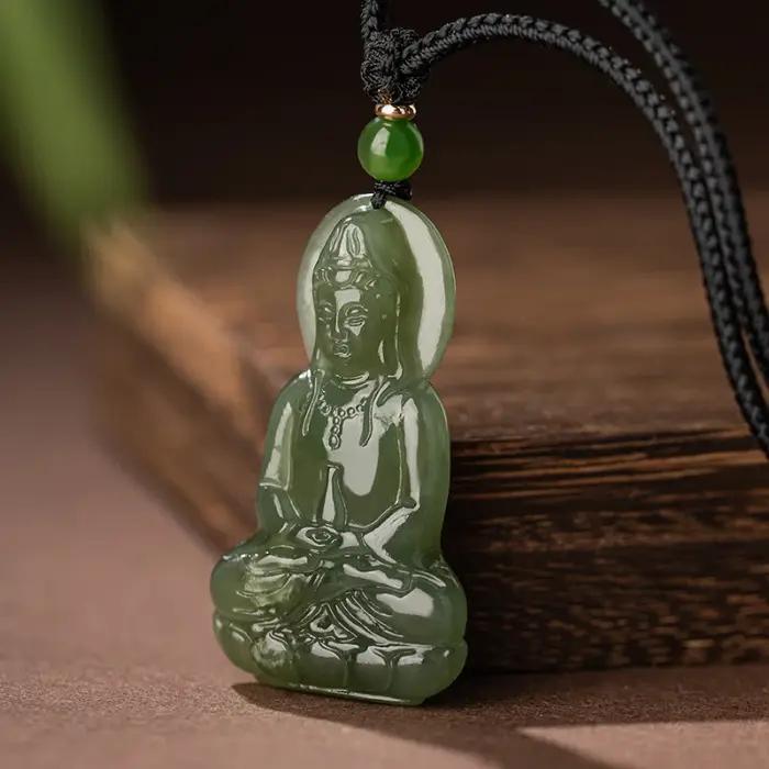 Guanyin-Pendentif tête de bodhisattva, collier diversifié