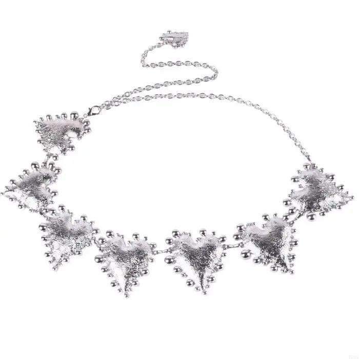 Ceinture chaîne bijoux taille avec Accent cœur, conception en métal réglable pour l'accent taille ro
