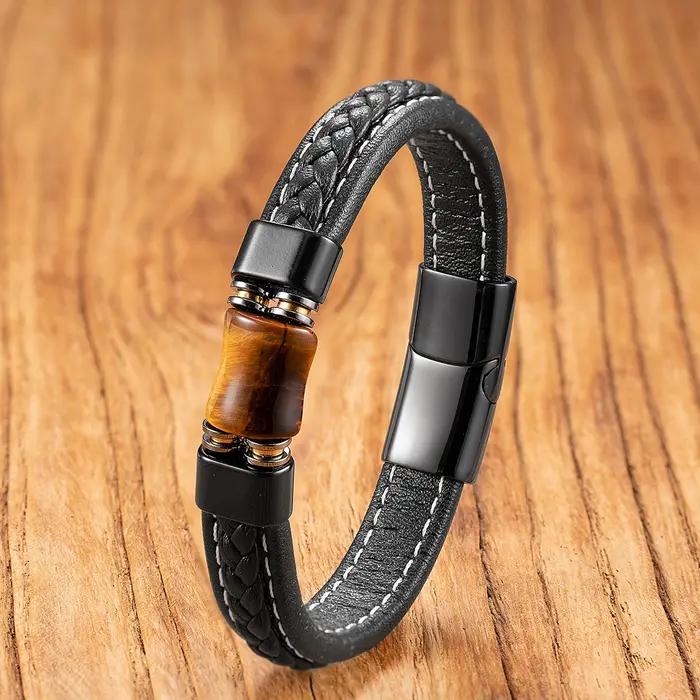 Bracelet vintage en pierre d'agate