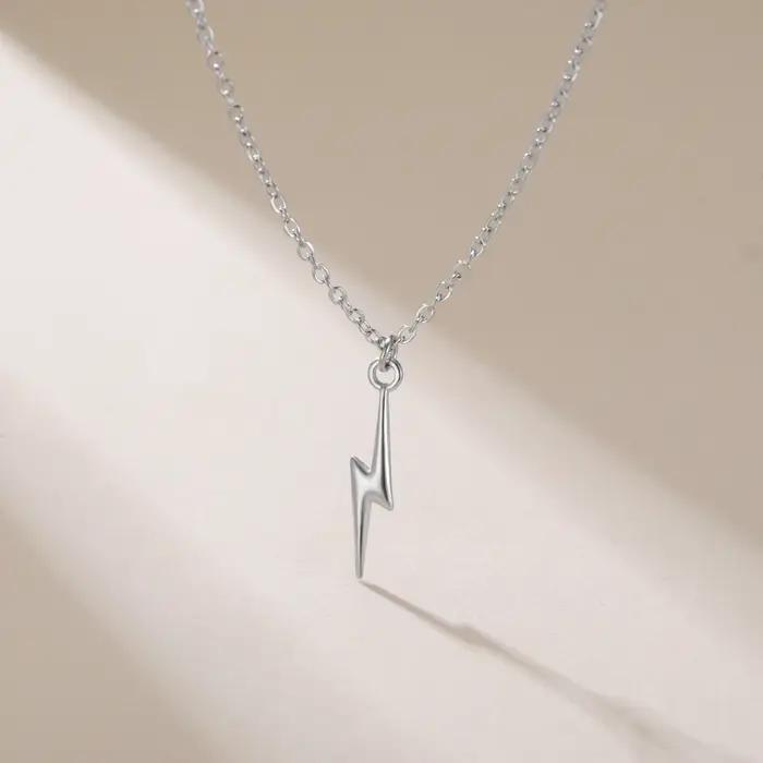 Collier pendentif éclair Skyrim pour femmes et filles