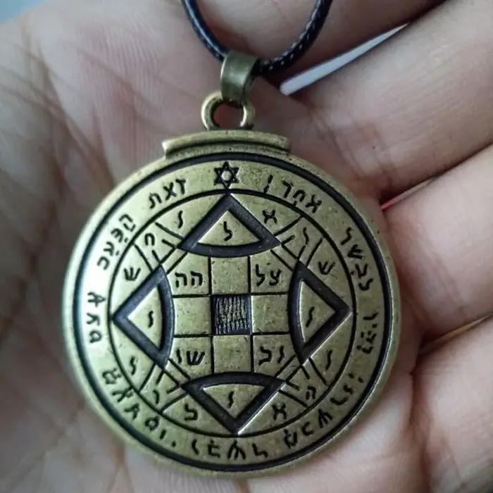 1 pièce Talisman pour Bonne Chance Clé de Saloon Pentacle Sceau collier talisman charmes pendentifs