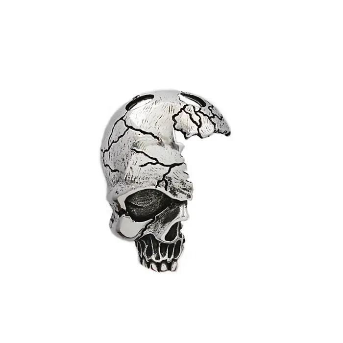 Collier gothique avec pendentif crâne pour homme, en acier inoxydable, rétro, Punk, Hip Hop, chaîne,
