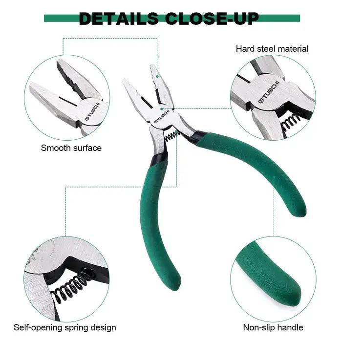 Outils de fabrication de bijoux avec pinces à bec effilé/pinces à bec rond/pinces à bec carré et coupe-fils pour la