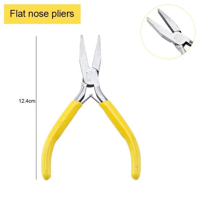 Outils de fabrication de bijoux avec pinces à bec effilé/pinces à bec rond/pinces à bec carré et coupe-fils pour la