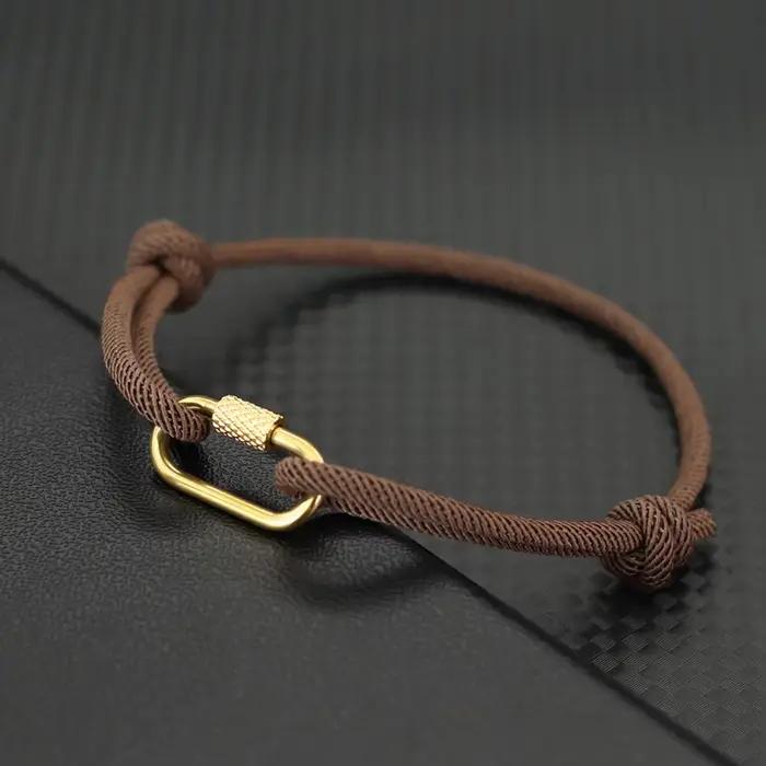 Bracelet de survie homme ethnique en acier inoxydable corde de qualité A 3mm pour aventures en plein airOptionsResolver