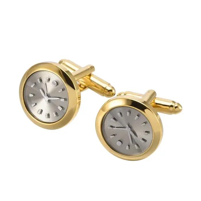 Boutons de manchette de montre de luxe pour hommes horloges françaises accessoires de chemise daffaires bijoux cadeaux de fête de mariage occasions spéciales