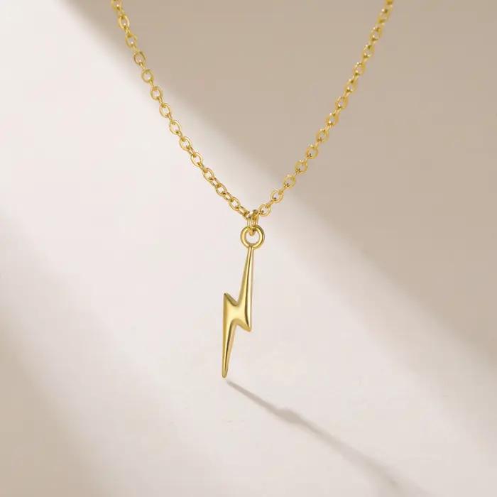 Collier pendentif éclair Skyrim pour femmes et filles