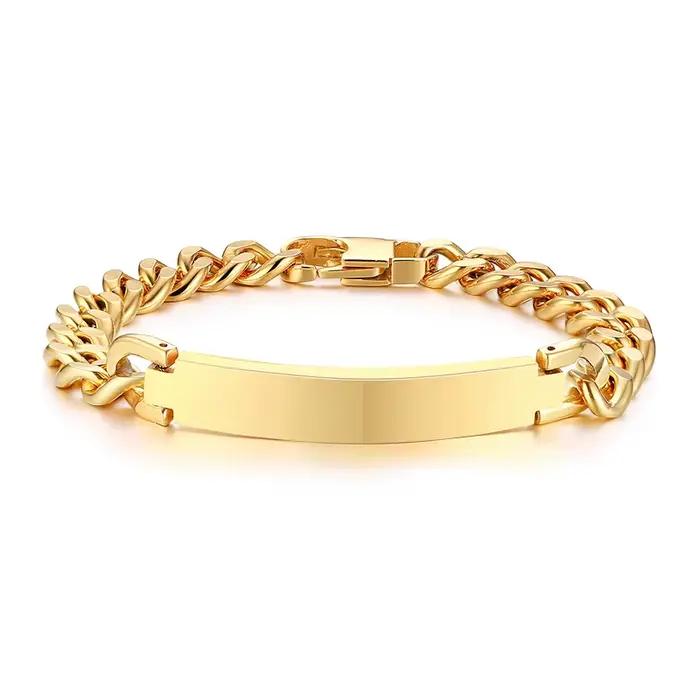 Duo-Bracelet en acier inoxydable pour homme, PERBLY ALIZED, Louisiana, ID TAG FREE, GRAVING CHAINS L