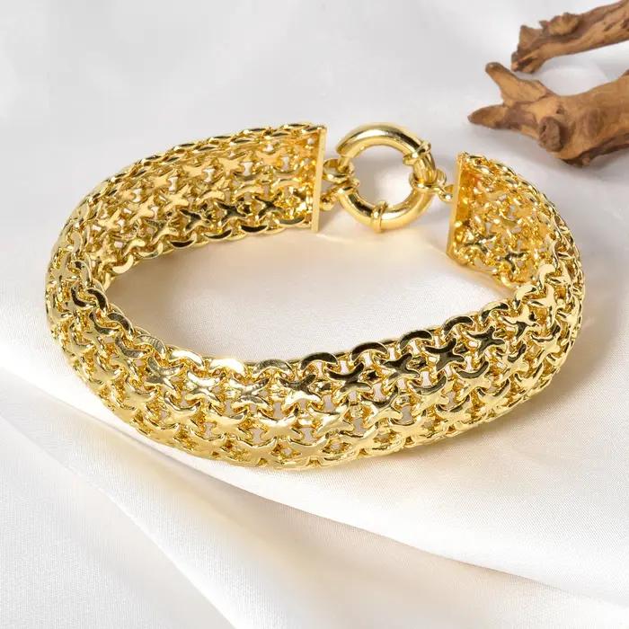 Bracelet en cuivre plaqué or 18 carats