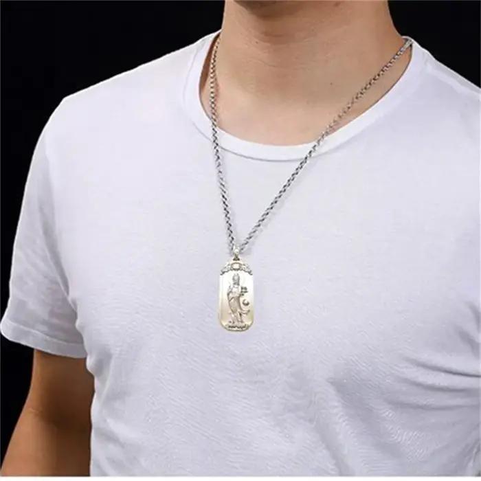 Avalokitesvara-Collier pendentif TathagMiBuddha pour femme et homme