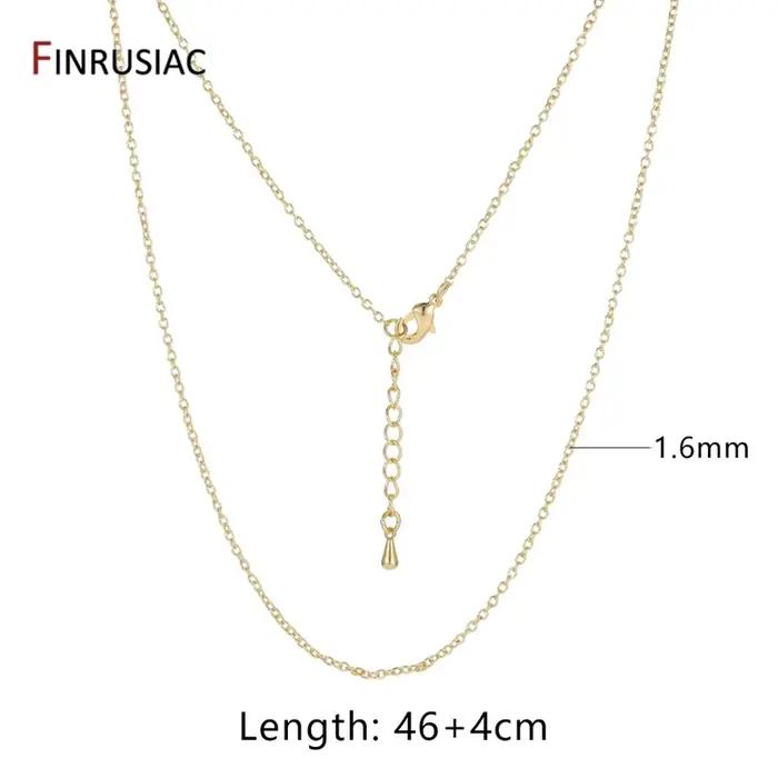 Chaînes de collier plaquées or véritable 14K pour la fabrication de bijoux