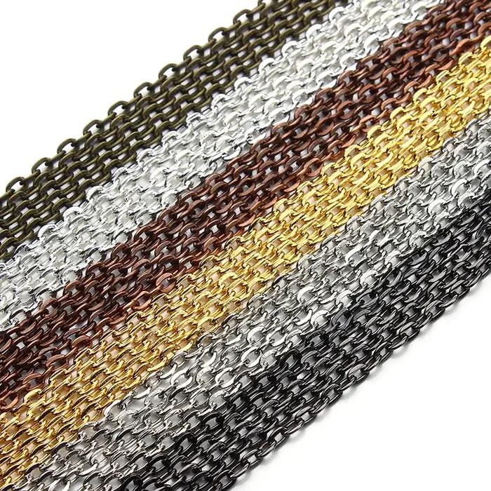 Chaînes de bijoux en métal pour création de colliers et bracelets personnalisés pour femmes, occasions spéciales et quotidienne