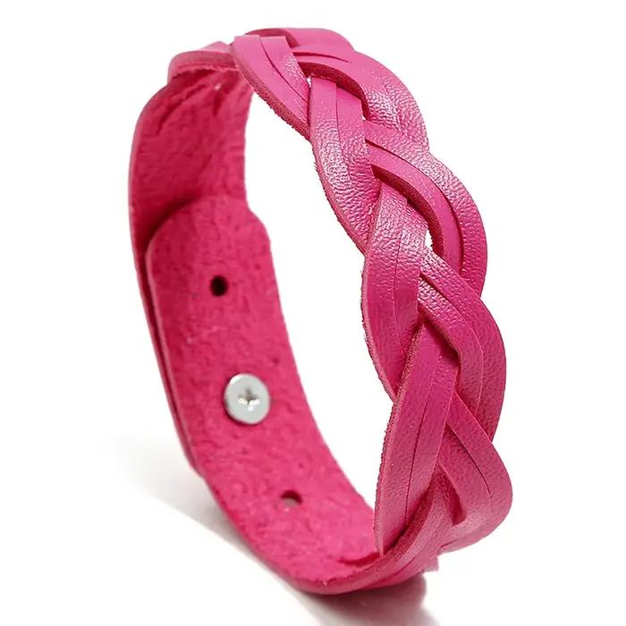 Bracelet en cuir réglable pour hommes et femmes