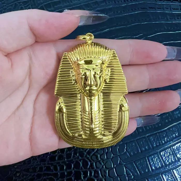 Pendentif plaqué or de luxe avec chaîne, bijou hip hop rock pour femmes et hommes, cadeau pour occasions spéciales