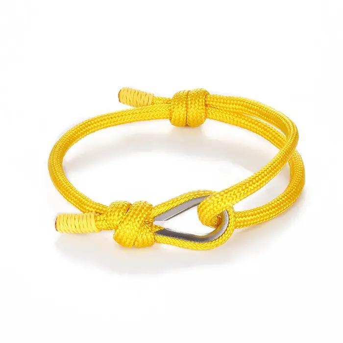 Bracelet à Corde de Haute Qualité pour Homme et Femme, Coloris Marine, Porte-Bonheur, Survie, Bijoux pour Couple, Zones Me, Livraison Directe