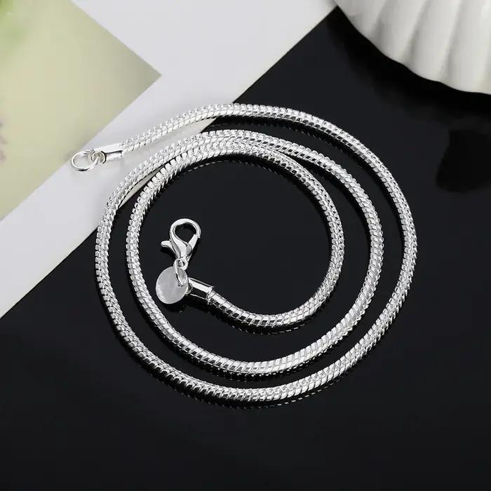 Collier chaîne serpent solide en argent 925