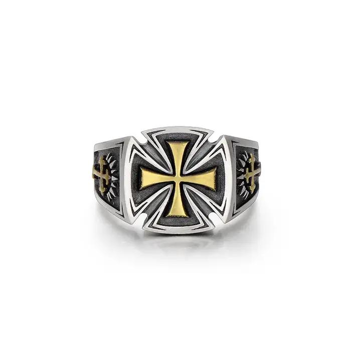 Bague rétro Croix de Guerre pour hommes