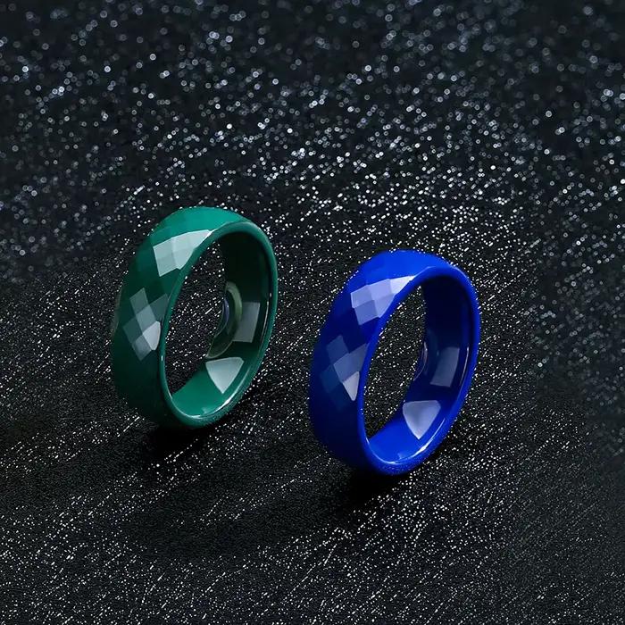 Bague de promesse en céramique 6 mm noir
