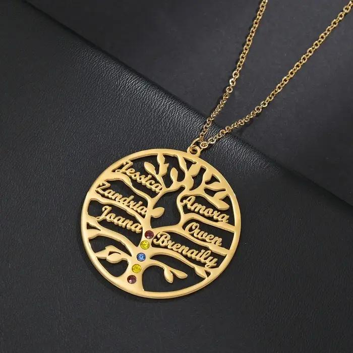 Collier personnalisé avec noms de famille