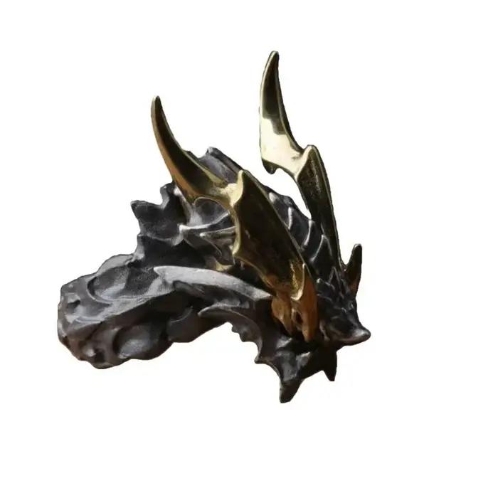 Bague ouverte rétro Dragon maléfique pour hommes