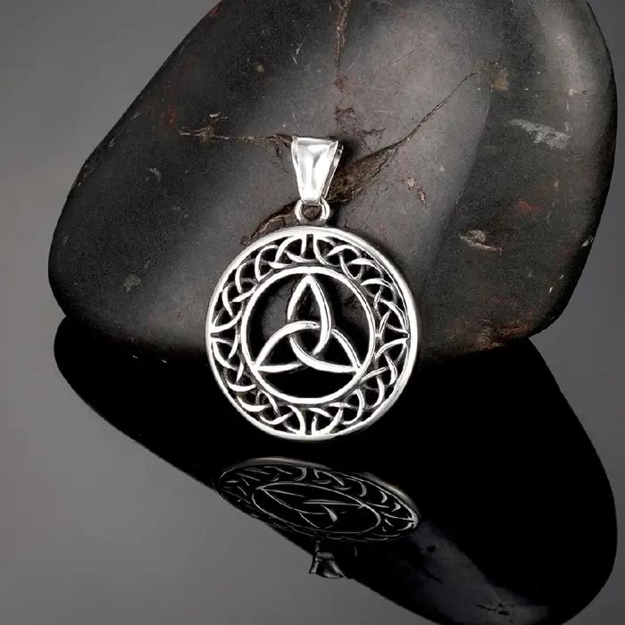 Collier Vintage Viking à nœud celtique pour hommes, couleur or, acier Antique, Runes nordiques Valkn