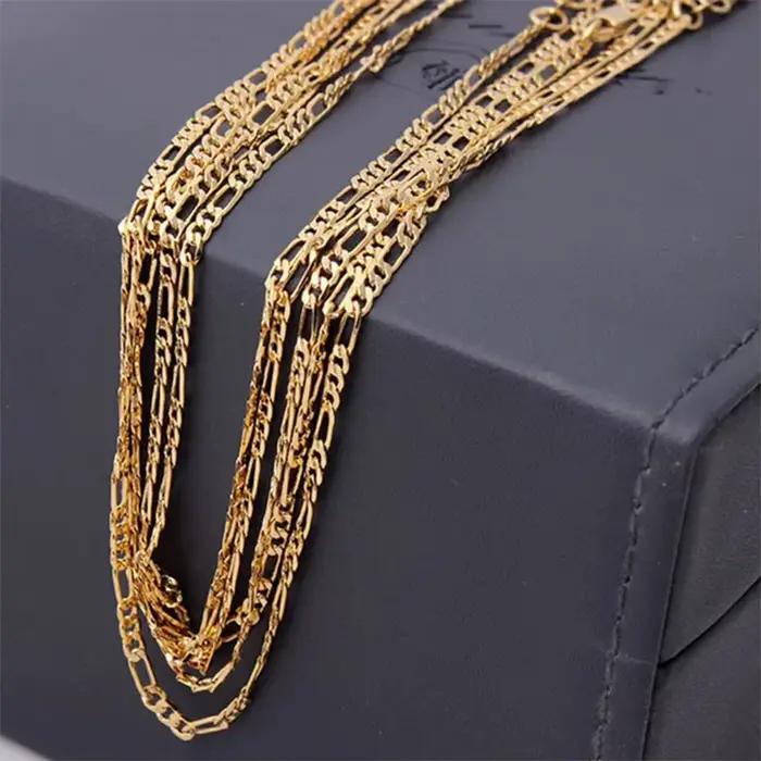 Collier en or 18 carats de qualité supérieure pour femmes et hommes