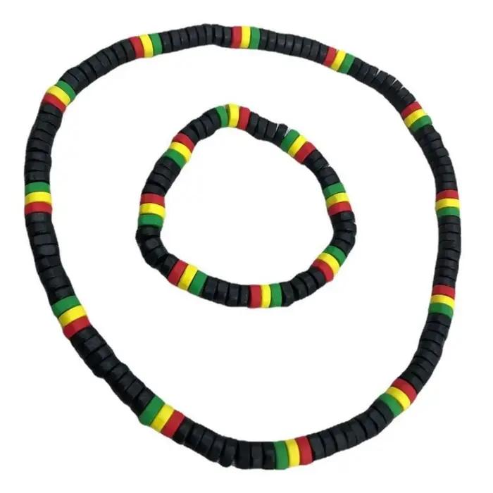 Ensemble de bijoux en perles de bois pour hommes, collier créatif, Hip Hop, conception minoritaire,
